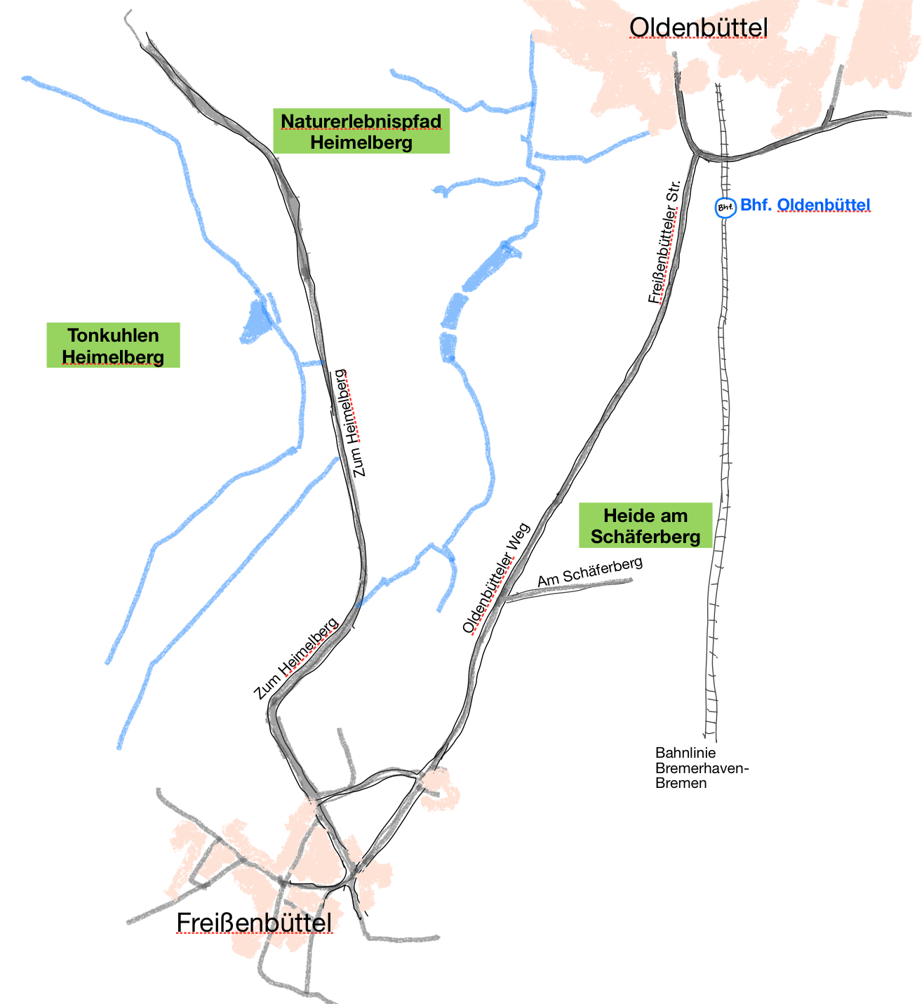 Projektgebiete rund um den Heimelberg